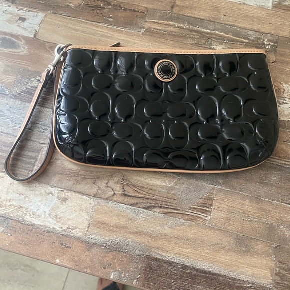 Coach Black and Tan Shoulder Bag / Wristlet - Picture 2 of 8